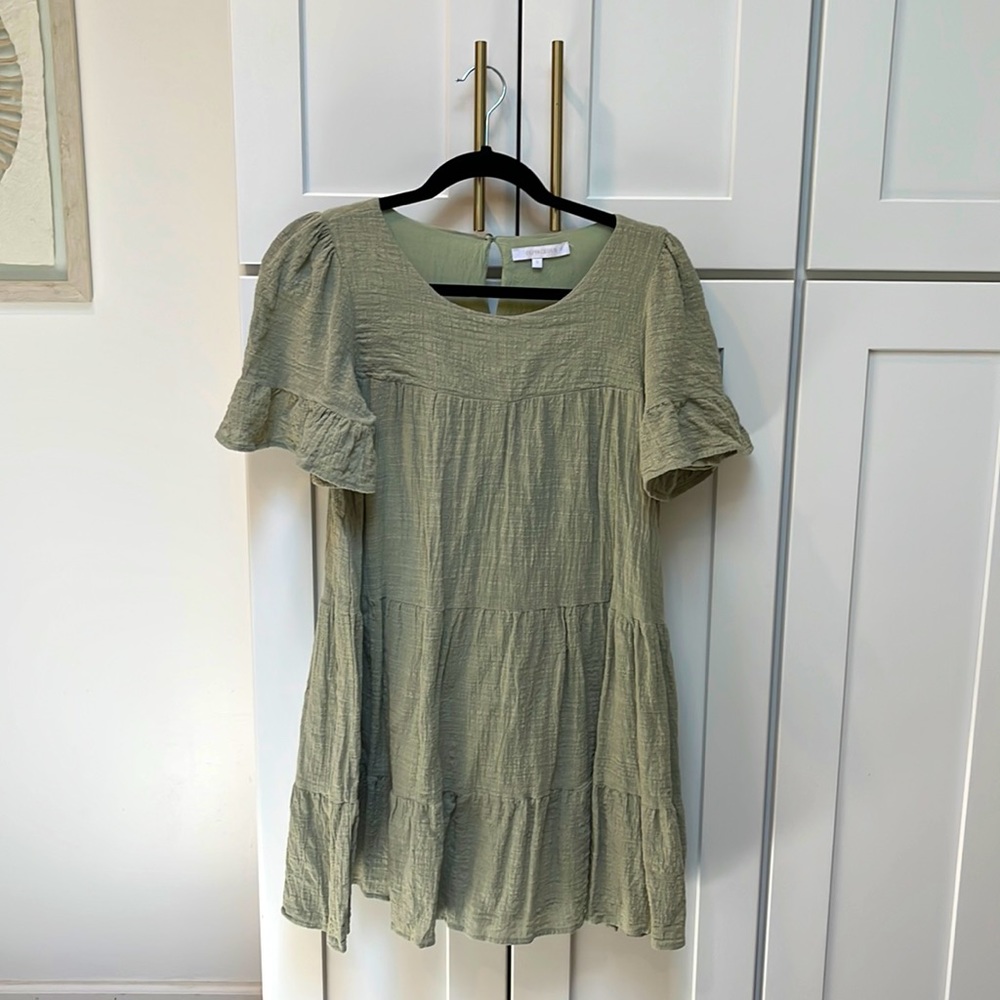Sage mini dress from “Olivaceous”.